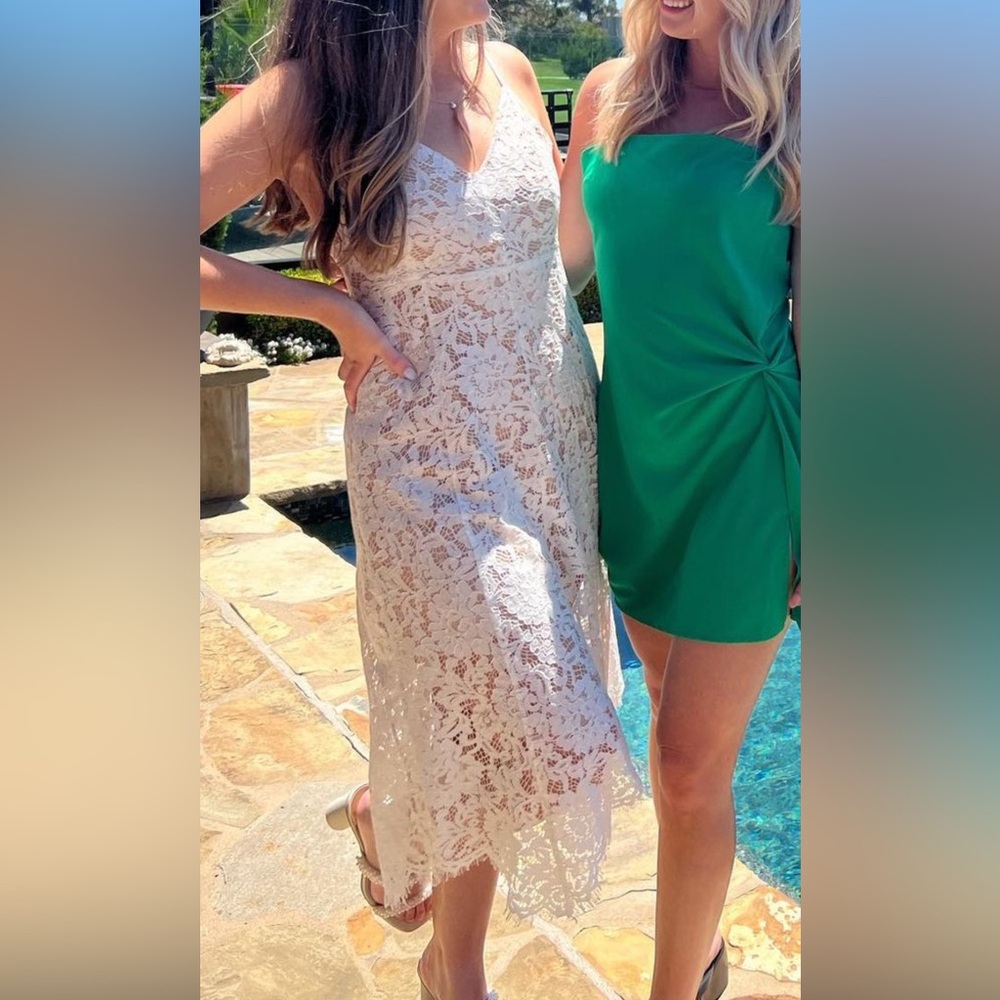 Lulu’s white lace midi dress (worn once for bridal shower)